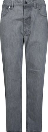 Stone Island Light Grey Wash Five-Pocket Straight-Leg Jeans