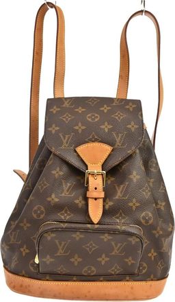 Louis Vuitton Vintage Montsouris Monogram Canvas Brown Canvas Backpack Bag (Pre-Owned)