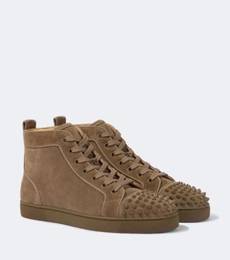 Christian Louboutin Zapatillas altas Louis Spikes de ante