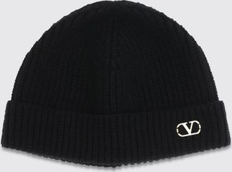 Valentino Garavani Berretto beanie in cashmere con risvolto e VLogo Signature