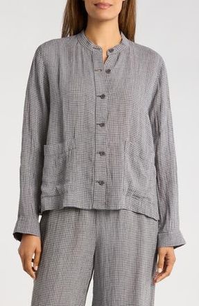 Eileen Fisher Mandarin Collar Jacket in Geyser at Nordstrom Rack, Size Large