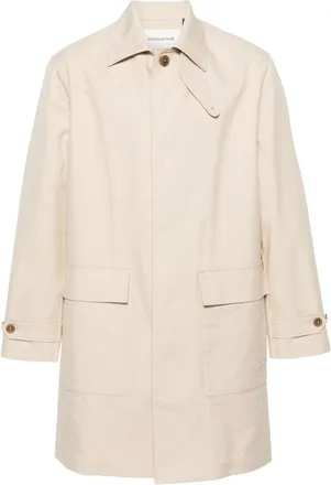 Maison Kitsun&eacute; Macintosh cotton parka coat - men - Cotton/Cotton/Viscose - M - Neutrals