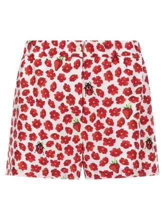 Versace Multicolor Silk Bermuda Womens Shorts