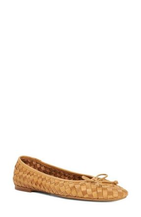 Dune London Heat Leather Ballet Flat in Tan Multi at Nordstrom, Size 8.5Us