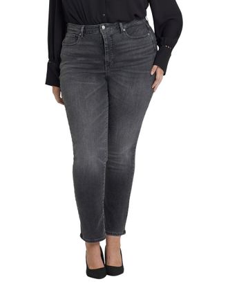 NYDJ Plus Sheri Gloomy Marais Slim Straight Jean