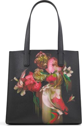 Ted Baker Seacon Faux Leather Tote in Black Multi at Nordstrom