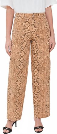 Damson Madder Drew Straight Leg Jeans In Snake Print