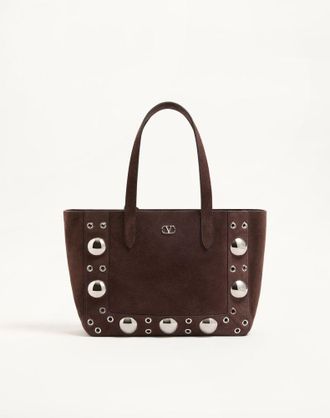 Valentino Garavani Borsa Media Shopping Valentino Garavani Nellc&ocirc;te In Suede Donna MARRONE UNI