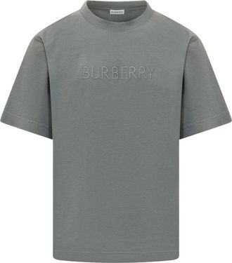 Burberry Ryan Logo T-Shirt - Heren - T-shirts - Grijs - M - Katoen - Tops