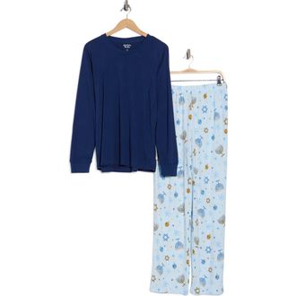 Jaclyn Dad Matching Family Hanukkah Print Shirt & Pants Pajamas in Nautical Navy at Nordstrom Rack, Size Medium