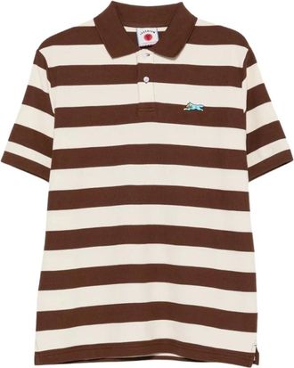 Icecream Polo con logo a rayas - Tops - Hombre - Marr&oacute;n - S
