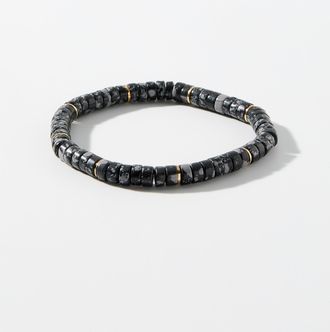 Le 31 Mens Stone disk bracelet
