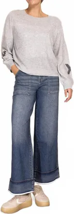 Zhrill Womens Graphic Sweater In Grey