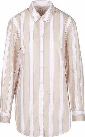 MC2 Saint Barth Overhemden, Dames, Beige, L, Katoen, Brigitte Shirt