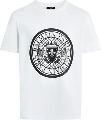 Balmain T-shirt - Heren - T-shirts - Wit - XS - Katoen - Tops