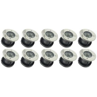 Trade Shop Trade Shop Traesio - Trade Shop - Faretto Da Esterno 5led 5w 10 Pz Luce Fredda Segnapassi Segnapasso Giardino Dr