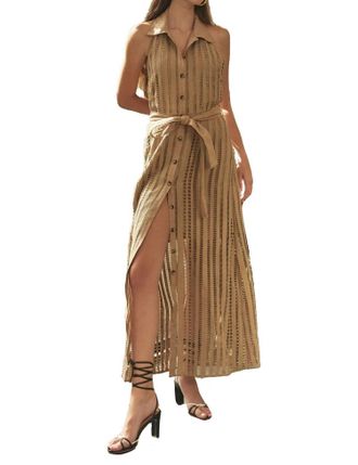 Christy Lynn Marissa Maxi Dress In Khaki