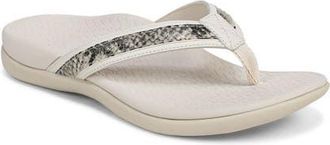 Vionic Tide 2.0 Flip Flop in Cream Snake at Nordstrom, Size 11