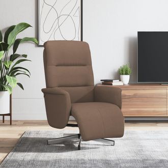 vidaXL Sill&oacute;n Reclinable Con Reposapi&eacute;s Tela Marr&oacute;n Vidaxl
