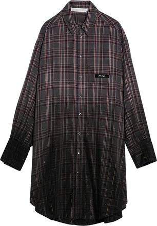 Palm Angels checked dress - women - Polyester/Other fibres - 40 - Grey