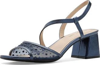 Life Stride Cheyenne Slingback Sandals Womens Dress Sandals Lux Navy : 8.5 M (B), Faux Leather/Textile