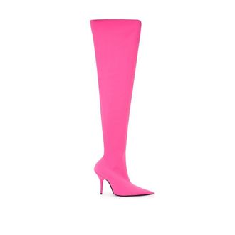 Balenciaga Womens Knife Stretch Boots Pink Stilettos - Size EU 39