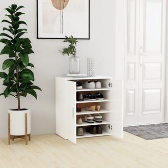 vidaXL Vidaxl - Mueble Zapatero De Madera De Ingenier&iacute;a Blanco 60x35x70 Cm