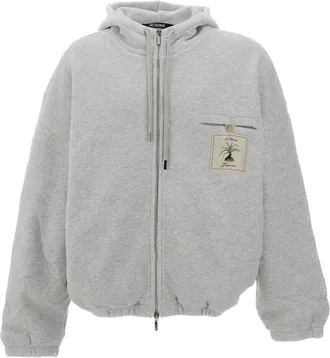 Jacquemus Grey Le Hoodie Torneo Fleece Hoodie
