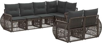 vidaXL Conjunto De Sof&aacute;s De Jard&iacute;n 7 Uds. 7-n&uacute;mero De Plazas Vidaxl