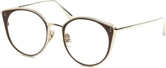 Linda Farrow Lfl 1420 C3 OPT Optical Frame - unisex - Brillen - Geel - 52 MM - Accessoires