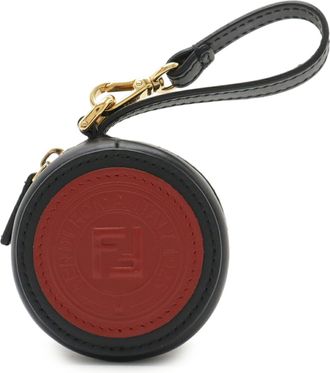 Fendi Beige Black Red Brown Nylon Leather Coin Purse/Coin Case (Pre-Owned)