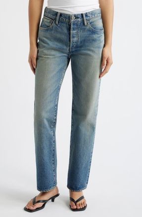 Moussy Vintage Randolph Straight Leg Jeans in Light Blue at Nordstrom, Size 27