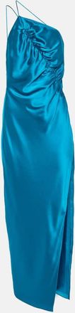 The Sei One-shoulder silk satin midi dress