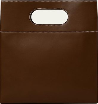 Loro Piana Just Bag Leather Top-Handle Bag