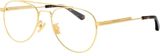Bottega Veneta Unisex Sunglasses Bv1340ok Gold Metal Gold-Gold-Transparent Glasses & Frames Gold/gold/transparent