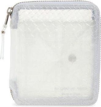 Comme Des Gar&ccedil;ons Clear Snakeskin Embossed Rectangular Zip Around Wallet in Transparent at Nordstrom