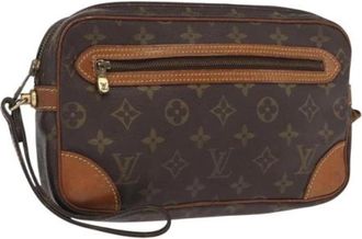 Louis Vuitton Pre-owned Canvas Clutch - Dames - Vintage Clutch - Bruin - ONE Size - Vintage