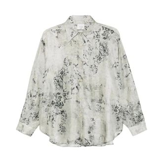 Alysi Shirts, female, Multicolor, Size: S Floral Print Button-Down Shirt