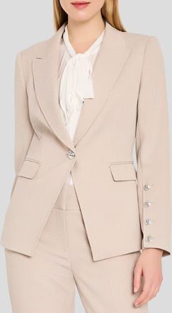 Tahari by ASL One-Button Blazer in Oatmeal at Nordstrom, Size 16P