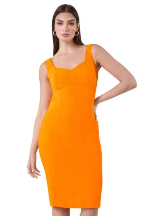 Ariella Womens A-Plain Corset Drs - Orange - Size 14 UK