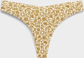 Miiyu Womens Dense laser-cut thong Recycled nylon