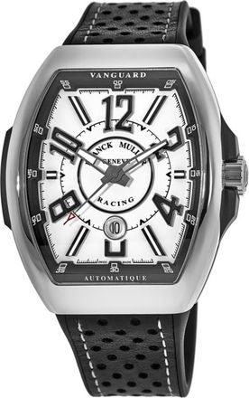 Franck Muller Vanguard Racing Automatic White Dial Leather Strap Mens Watch V 45 SC DT RCG AC (NR)