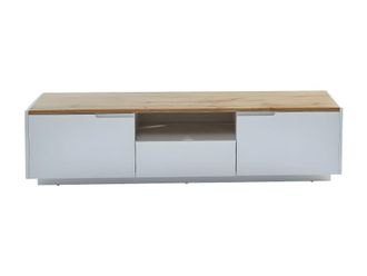 VENTE-UNIQUE.COM Mueble bajo de tv madera color natural claro, blanco