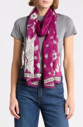 Longchamp Print Scarf in Dahlia at Nordstrom Rack