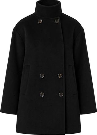Max Mara Kort Dubbelzijdig Jasje - Dames - Mantel - Zwart - M - Wol - Jassen