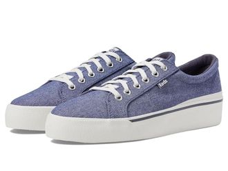 Keds Jump Kick Duo Lace-Up Womens Shoes Navy Chambray : 10.5 B - Medium, Leather