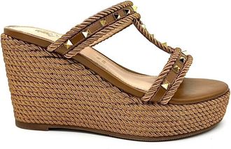 Ex&eacute; Womens Valeria Wedge Sandal In Bronze/tan