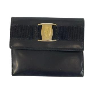 Ferragamo Pre-owned Wallets, female, Blue, Size: ONE SIZE Pre-owned Vara Leather Wallet