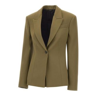 The Attico Blazers, female, Green, Size: XS Wool Gabardine Jacket