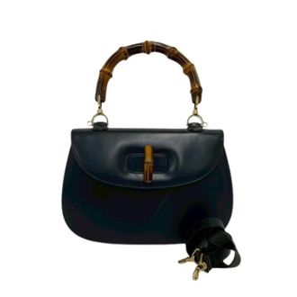 Gucci Pre-owned Handbags, female, Blue, Size: ONE SIZE Pre-owned Vintage Bamboo Shoulder Bag